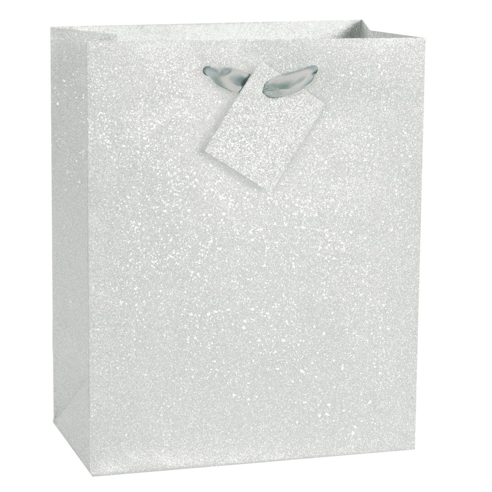 Small Glitter Silver Gift Bag