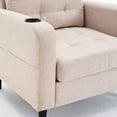thumbnail image 6 of Beige Upholstered Armchair & Storage - Comfortable , Cup Holders, For Home Use With Soft Texture, , Ideal Living Spaces, 6 of 6