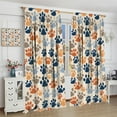 thumbnail image 4 of Dog Paw Print Curtains Colorful Cartoon Bohemia Dog Paw Print Rod Pocket Blackout Window Treatment for Kids Girls Bedroom Children''s Room Kitchen Home Decor Art Printed Window Drapes 52x84in, 4 of 6