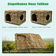 thumbnail image 4 of ShenMo Extra Large Rabbit Hay House Naturally Dried Foldable Woven Grass House for Rabbit, Guinea Pig, Chinchilla, Ferret Playing and Sleeping, 4 of 5