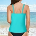 thumbnail image 6 of Daznico Women's Racerback Tankini Top, Ruched Swim Top,XL, 6 of 8