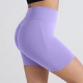 thumbnail image 2 of Stichou Womens Yoga Shorts Seamless Scrunch Workout Shorts High Waisted Comfy Running Gym Yoga Workout Light Purple S, 2 of 5