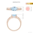 thumbnail image 4 of ANGARA Natural Oval 1.5 ct Aquamarine Vintage Style Ring with Diamond Accents in 14K Rose Gold for Women (Size-9x7mm) | March Birthstone, Anniversary, Jewelry Gift for Women | Natural Aquamarine Ring, 4 of 9