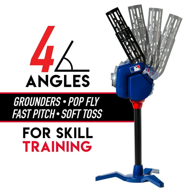 Franklin Sports Kids Baseball Pitching Machine - MLB 4-in-1 - Blue
