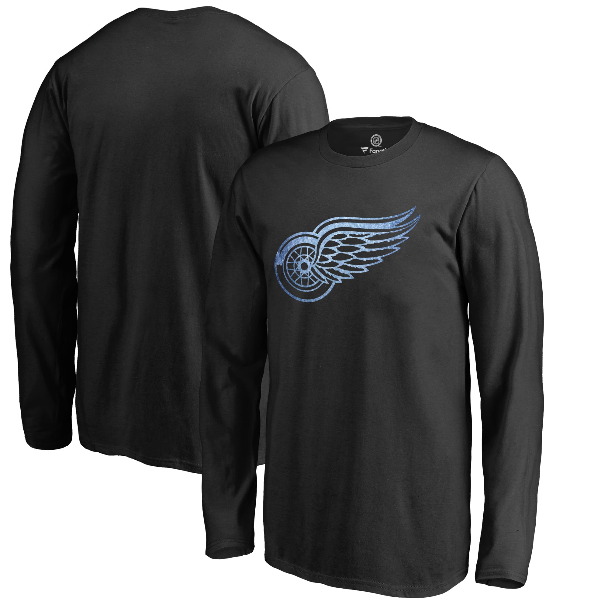 Detroit Red Wings Youth Pond Hockey Long Sleeve T-Shirt Black by Football Fanatics/Ruppshirts
