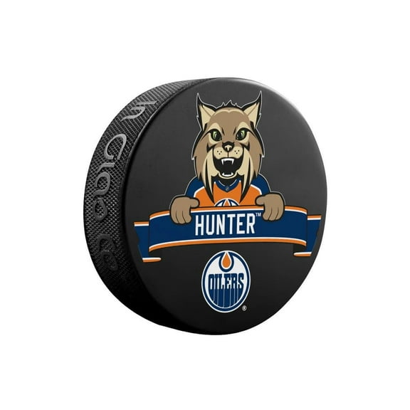 Hunter Oilers Mascot Officially Licensed Hockey Puck