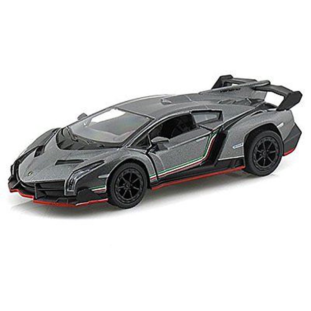 5" Kinsmart Lamborghini Veneno Diecast Model Toy Car 1:36 Grey