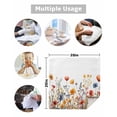 thumbnail image 5 of Boanket Yellow Red Blue Spring Floral Cloth Napkins Set of 4, Holiday Napkins for Baby Shower, Summer Botanical Flowers Washable Reusable Dinner Napkins for Cocktail Wedding Party, 20 x 20 Inch, 5 of 7