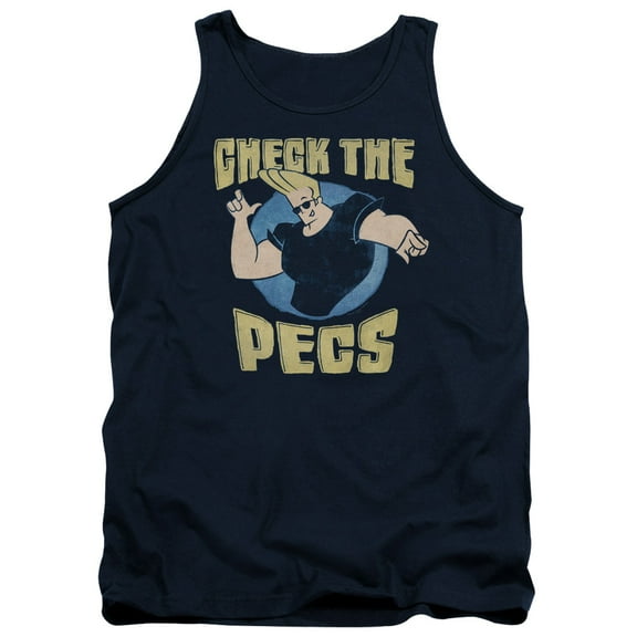 Johnny Bravo - Check The Pects - Tank Top - X-Large