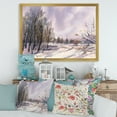 thumbnail image 3 of Designart 'Purple Snowy Tones With Winter Landscape' Traditional Framed Art Print, 3 of 4