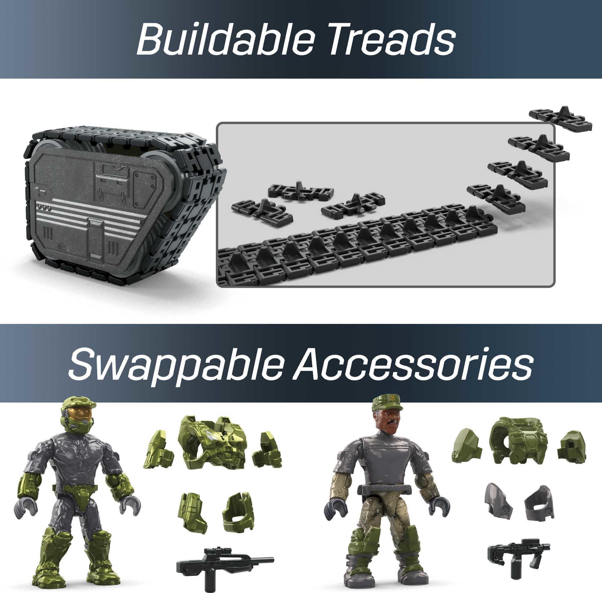 MEGA Halo UNSC Elephant Sandnest Building Kit with 5 Micro Action Figures (2041 Pieces)