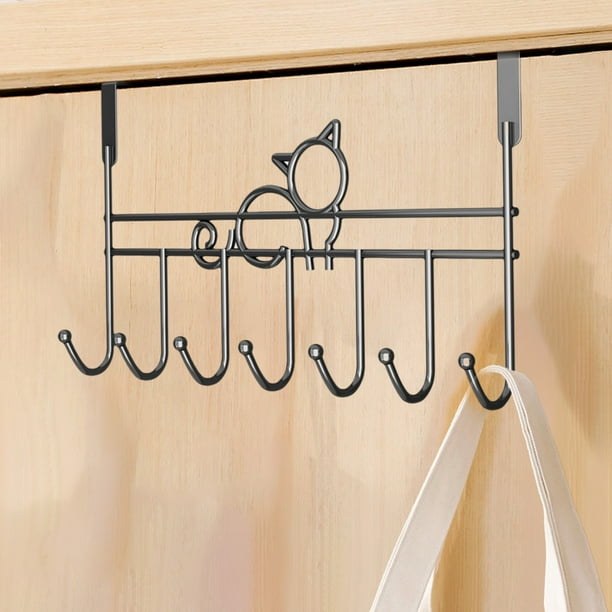 Cajón colgante, estante para puerta, organizador de armario sin taladro, ideal para dormitorios, metal resistente, fácil montaje, para ropa y accesorios, alto rendimiento, 2 niveles, estilo