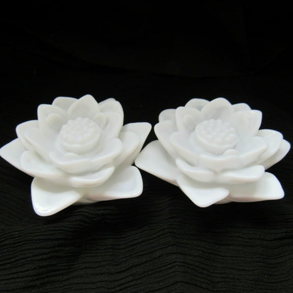 IBASETOY 4Set Led Lotus Flower Lamp Color Changing Romantic Night Light for Wedding Party Decoration White