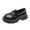 Black, variant on YunPes Toddler & Big Girls Platform Loafers Patent Leather Slip On Dress Shoes Kids Soft Comftable Shoes for School & Formal Occasions