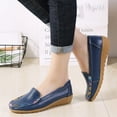 thumbnail image 5 of OAVQHLG3B Women Round Head Casual Flat Shoes Loafers Soft Bottom Casual Single Peas Shoes, 5 of 9
