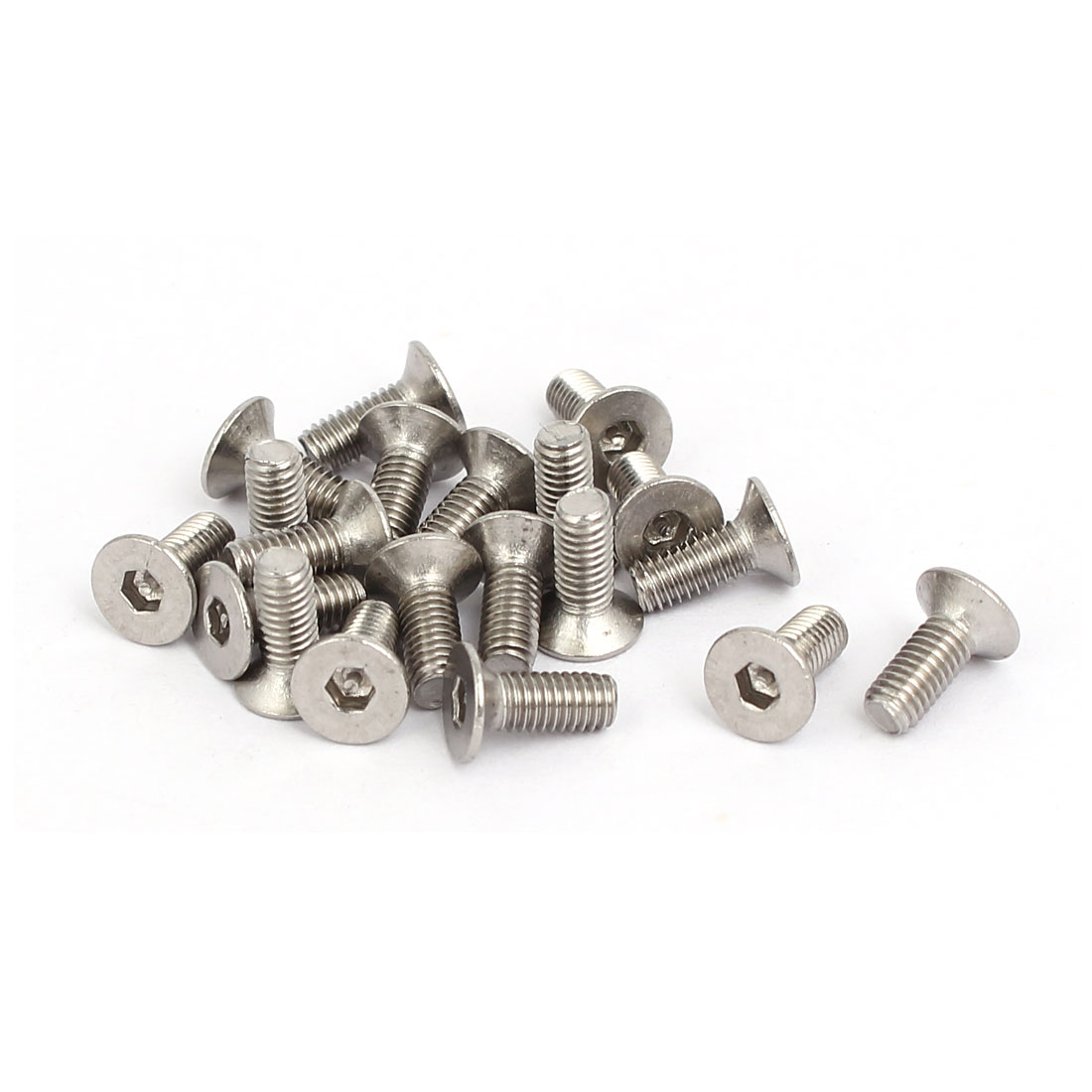 M3x8mm Flat Hex Socket Head Tamper Resistant Proof Security Screw 20pcs