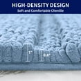 thumbnail image 6 of Subrtex Bathroom Rugs Non-Slip Chenille Soft Striped Plush Bath Mat (Light Purple, 16"x24"), 6 of 8