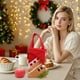 thumbnail image 5 of Adornos navideños, adornos navideños, regalos navideños, bolsa de Navidad, bolsa de regalo de Nochebuena, bolsa de dulces, bolsa, decoración navideña, artículos promocionales, bolso de tela, 5 of 6
