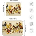thumbnail image 3 of FREEAMG Butterfly Flower Dish Drying Mat for Kitchen Counter, Ultra Absorbent Reversible Microfiber Dishes Drying Rack Pad Heat-resistant Mats 16x18in, 3 of 7