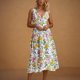 thumbnail image 4 of Vestido de Espalda Abierta para las Mujeres Cuello Sling Detalle de Encaje, Sólido Y Cuadrado Impresión Vestido sin Mangas Casual, 4 of 4