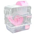 thumbnail image 1 of Plastic Hamster Cage Set 2-Tier Portable Hamster Carrier Plastic Hamster Habitat, 1 of 10