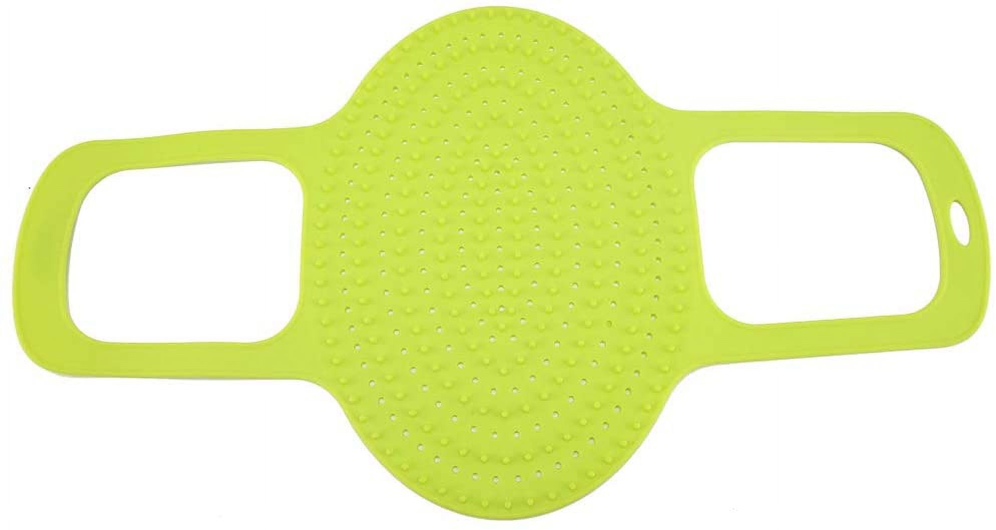 ABPETE Heat Resistant Turkey Lifter, Poultry Lifter Turkey Roasting Sling, Oven Baking Mat Silicone Mat Non-Stick Cooker Sling, Multipurpose Cooking Accessory(Green)