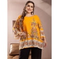 thumbnail image 1 of Tralilbee Nouvelles Chemises pour Femmes Grande Taille Mode Polyvalente Col Rond Manches Longues Imprimé Floral Chemises Décontractées T-Shirts Tuniques Amples pour Dames, 1 of 6