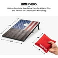 thumbnail image 4 of Wild Sports 2'x3' Cornhole Outdoor Game Set, USA Flag or Natural Wood Options with Carry Bag Included, 4 of 5