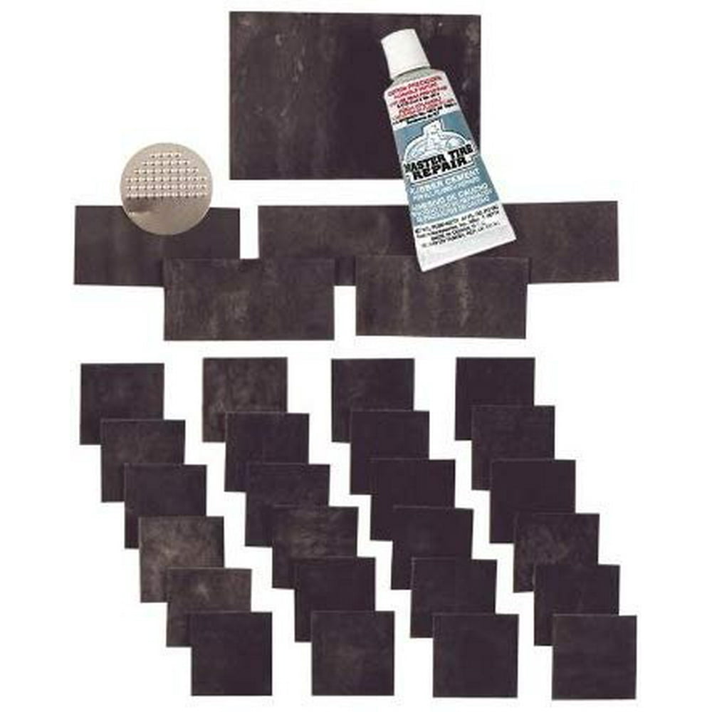 Custom Accessories 24448 Deluxe Rubber Patch Kit, 32 piece tire repair