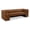 Saddle, variant on Bowery Hill Contemporary Solid Wood Frame Rich Brown Velvet Sofa