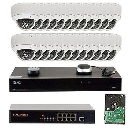 GW Security 32CH 1920P NVR Network IP Security Camera System - 24 x HD 1080P 5.0 Megapixel 2.8~12mm Varifocal Zoom 80ft IR PoE Dome Camera + 8TB Hard Drive - Support Quick QR Code Remote Access price history on PriceWatchPro