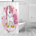 thumbnail image 2 of Coolnut Cute Magical Unicorn Bath Shower Curtain Liners 72"x72", Polyester Waterproof Bath Curtains with Hooks for Bathroom Decoration, 2 of 5