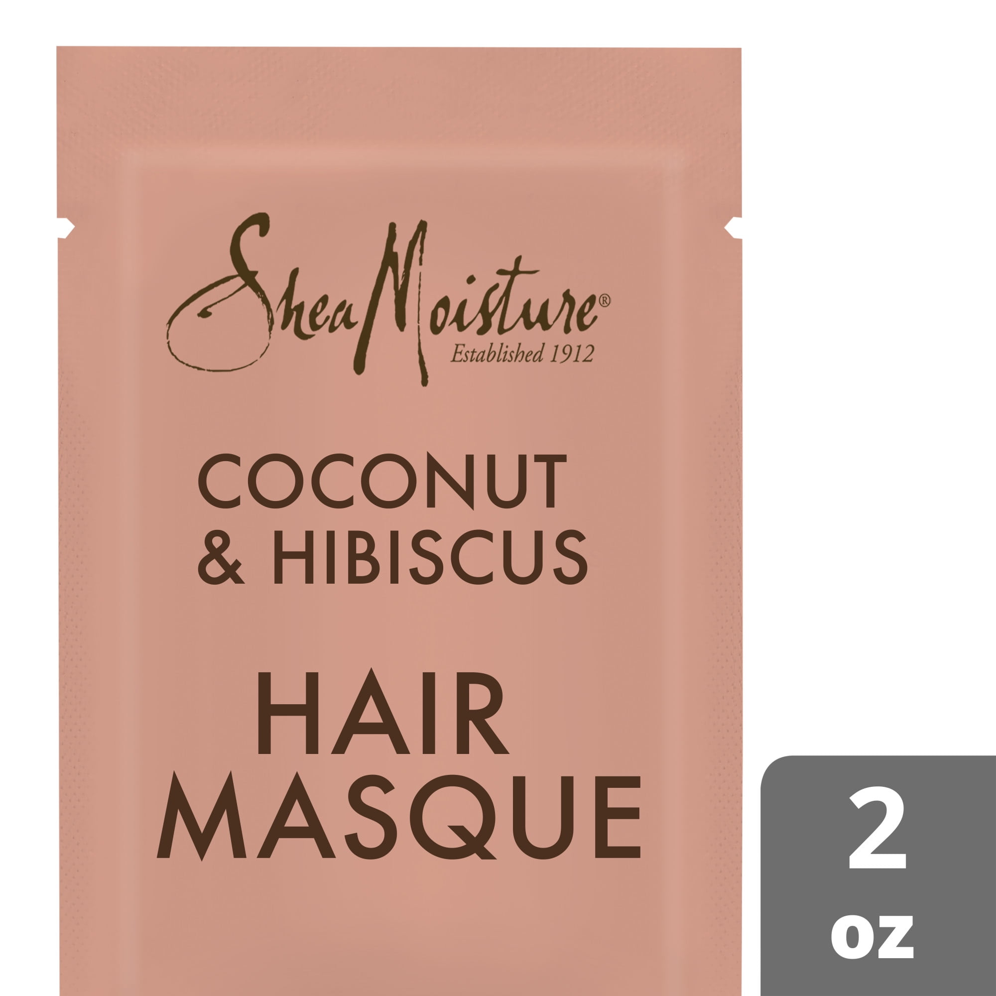SheaMoisture Coconut & Hibiscus Moisturizing nourishing Hair Mask with Shea Butter, 2.0 oz