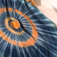 thumbnail image 3 of Orange Blue Tie Dye Mandala Pattern Blanket,Comfortable Soft Flannel Throw Blanket,All Season,Warm Lightweight Blankets for Sofa Bed Couch Living Room Chair,30"x40", 3 of 4