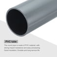 thumbnail image 4 of Unique Bargains PVC Rigid Round Pipe 54.8mm ID 60mm OD 8" Length Light Grey High Impact for Water Pipe, Crafts, Cable Sleeves, 4 of 6