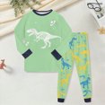 thumbnail image 2 of NOLDARES Infant Toddler Boy 2 Piece Fall Winter Clothes Long Sleeve Sweatshirt Tops and Pants Set Cute Print Outfits Clothing(Light Green,8-9 Y), 2 of 5