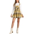 thumbnail image 2 of INSPIRE CHIC Women's Pinafore Overall Dress Checks Adjustable Strap Suspender Skirt XL Yellow, 2 of 6