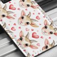 thumbnail image 6 of Cute Goat Faces Hearts Watercolor Faux Leather Travel Luggage Tag, 6 of 7