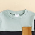 thumbnail image 7 of Xudanell Baby Outfits Boy Fall 6 12 18 24 Months Boy Clothes Contrast Color Trendy Sweatshirt Trousers Suit, 7 of 7