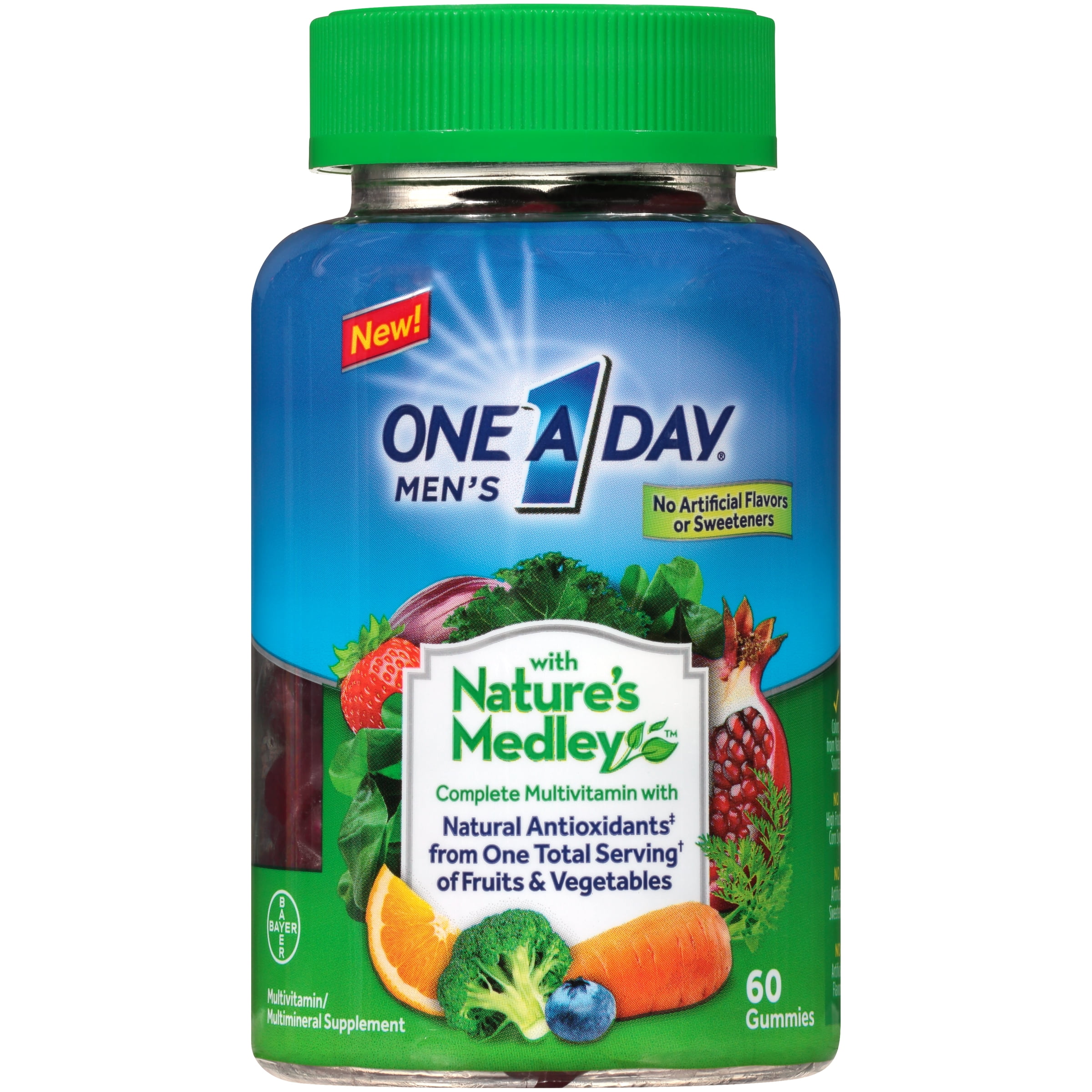 One A Day Men's with Nature's Medley Multivitamin Gummies, 60 Count