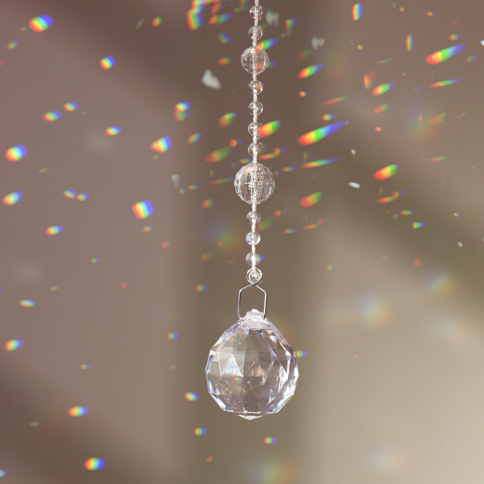 Unique Bargains Acrylic Crystal Garland Strands Clear Beads Wedding DIY 3.28ft