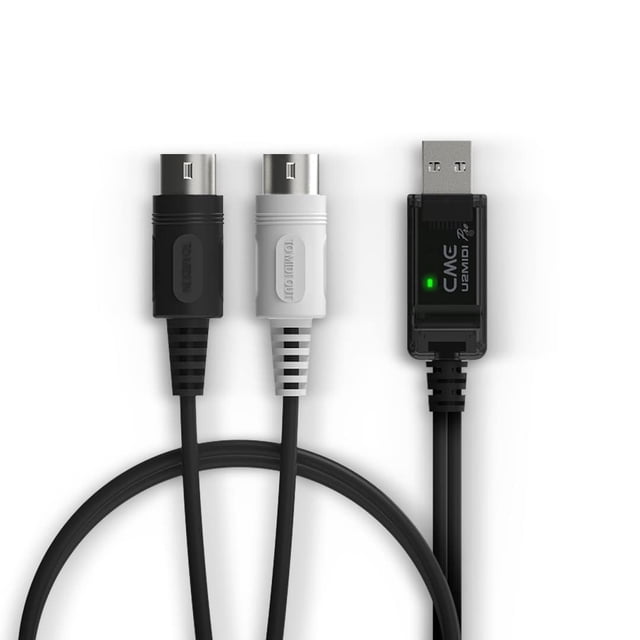 CME U2MIDI Pro - Cable MIDI USB de alta velocidad con filtro y asignador - Interfaz USB a MIDI Plug & Play para computadora/portátil/PC a instrumento/dispositivo MIDI - 6.5 pies