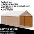Abba Patio 10 x 20Ft Heavy Duty Beige Carport, Car Canopy Versatile