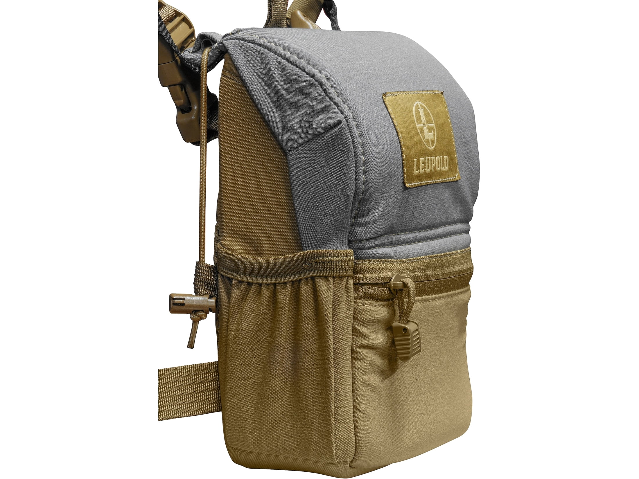 Leupold Enclosed Universal Binocular Harness, FDE, with Cell Phone Pocket