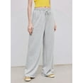 thumbnail image 4 of Womens Sweatpants Fall Baggy Wide Leg Sweatpant Fleece Lined Straight Leg Sweat Pants Gray L, 4 of 9