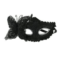 Unique Bargains Halloween Christmas 1 Pc 3D Butterfly Half Face Party Mask for Masquerade Party Black