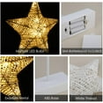thumbnail image 4 of Lámpara de escritorio decorativa, lámpara de noche LED con forma de estrella a pilas, luz de noche blanca cálida, decoración de mesa para Navidad, hogar, dormitorio y Ramadán - Blanco, 4 of 5