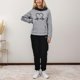 thumbnail image 3 of Gibobby Conjunto de sudadera informal para mujer Conjunto de sudadera con capucha para mujer con estampado y bolsillo, de manga larga y pantalones deportivos (Gris,XL), 3 of 5