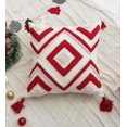 thumbnail image 3 of Lently Christmas Holiday Decorative Embroidered Throw Pillow Cover Cushion Case (A_ Square red 18x18Inch), 3 of 6