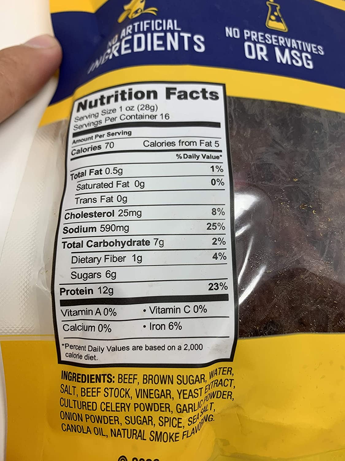Pacific Gold Original Beef Jerky (16 Ounce)